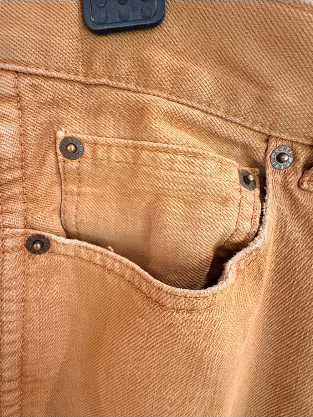 J. Crew Men's Straight Jeans in Camel Tan